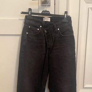 AGOLDE black criss-cross jeans - size 23